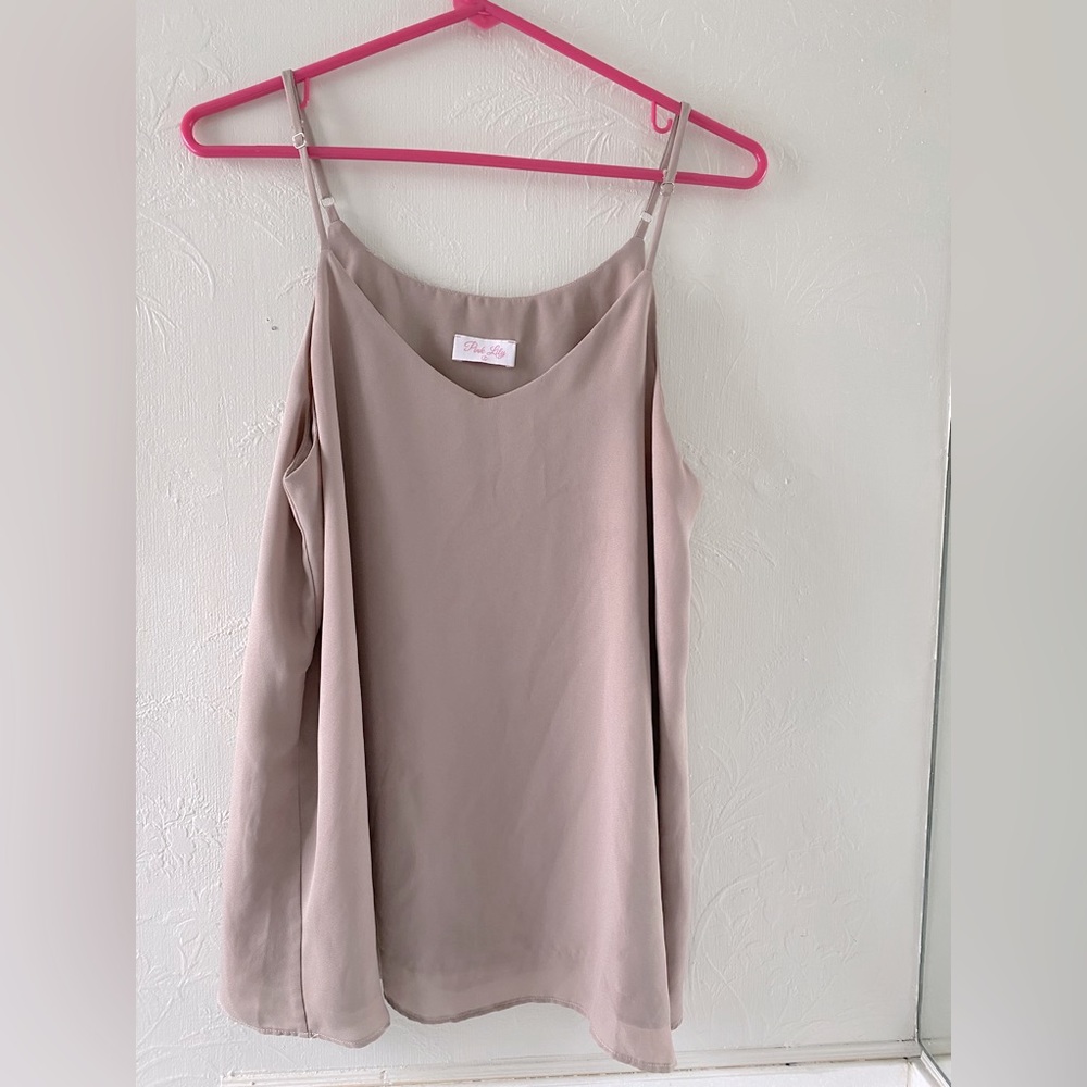 Pink Lily loose fitting tank top blouse